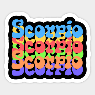 Rainbow Popart Scorpio Sticker